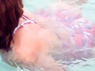 voyeur stepmom flashes hairy pussy on beach then masturbates hard