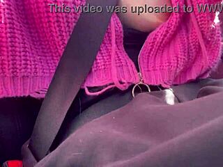 Artemisia Love Flashes Juicy Tits Driving Wild!