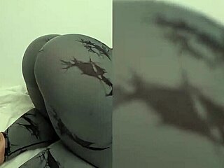 colombian milf stepmom cleans then bounces huge ass in yoga pants!