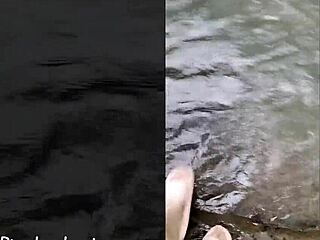 OUTDOOR ASIAN BBW BLOWS FAT COCK WITH SWOLLEN CLIT AND JUICY PUSSY!