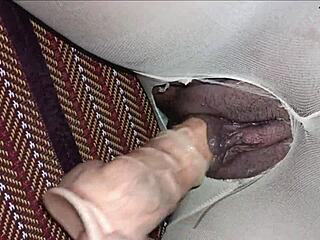 her wet pussy juice lets me thrust deep inside both holes