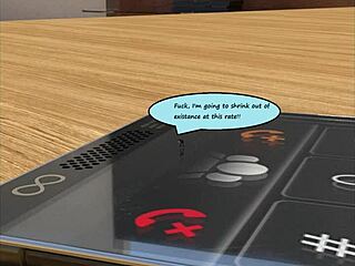 Giantess growth comic: tall babe's huge tits crush mini guy