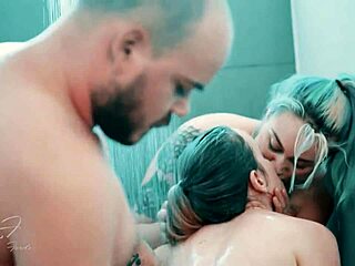 charlie forde moans as woody alyx dominates her juicy pussy in interracial lingerie sex