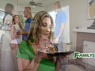 blonde bride cheats takes father-in-law's cum on wedding day