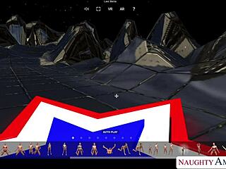 Naughty Big Tits Pornstar Rips Clothes in Night Club Striptease