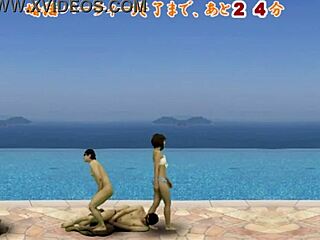 Japanese Femdom Ball Kicking Game Torments Losers