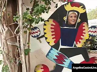 Angelina Castro Strapon Pounds Cristi Ann's Juicy Holes Hard