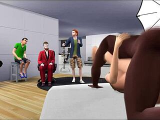 Sims 4 cuckold party spirals into wild old man orgy
