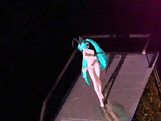 hey hatsune miku rocks that nude bunny suit