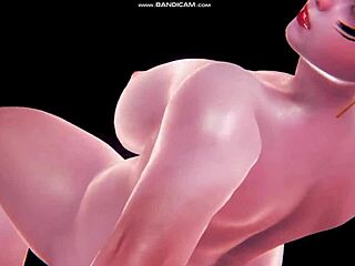 3d hentai babe with massive heaving breasts