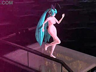 hey hatsune miku rocks that nude bunny suit