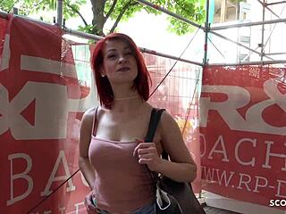 German Scout - Redhead Student Jenny Street Cast Fucked For Cash