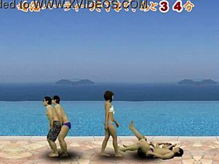 Japanese Femdom Ball Kicking Game Torments Losers