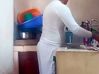 don't fuck me here kitchen wife comes back soon