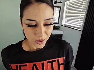 Goth stepsis Penelope Reed rides for cum in dirty spell roleplay