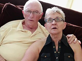 Old peeping tom spies bent over cowgirl big tits mature