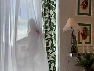 Innocent Monika Fox Strips Pierced Tits Tease