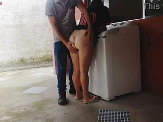 married housewife pays repairman with ass while cuckold's away