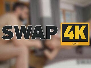 our cuckold boyfriend watches me swap with masked swingers