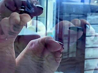 Latina Goddess Miss Bimby Chokes Slave with Deepthroat While Teasing Stilettos and Toes