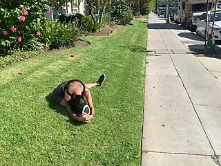 Fit Ava Lee Works Out on Rome Majors Thick Long Cock