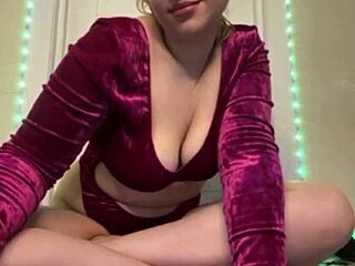 bathroom cumming sessions with this fat blonde's big tits and monster cock fingering