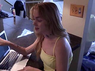 Sage Fox Sucks Seth Brogan's Cock Post Creampie