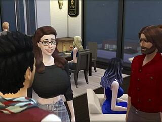 Sims 4 cuckold party spirals into wild old man orgy