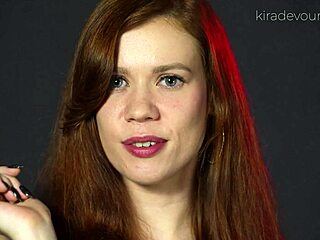 russian goddess locks eyes while giving intense joi instructions