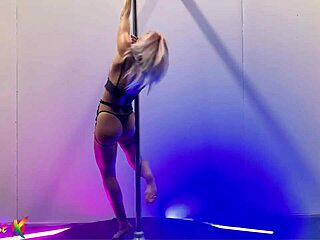 Erotic college blonde heels striptease squirts huge in submissive toy orgasm