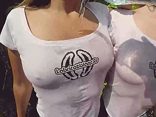 abricoff films wet t-shirt lingerie contest with exhibitionist milfs flashing publicly