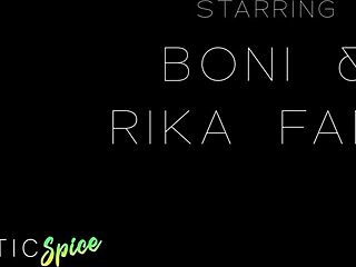 Blonde Teen Rika Fane Secret Lesbian Lick with Ebony Boni