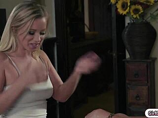 Busty Stepmom Teaches Stepteen Foreplay Licking Skills