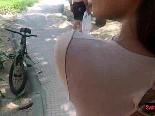 Petite thai teen girlfriend bends for amateur hotel doggystyle pounding