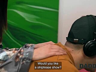 Horny son's girlfriend seduces daddy4k for intense old young fuck games