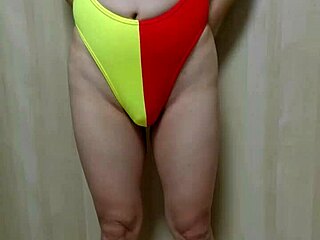 wanna see this sexy japanese schoolgirl's anal play in bloomers gym clothes see-through panties swimsuit