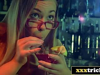 Shy Russian Girl Deepthroats in DJ Booth Then Fucked on Turntables