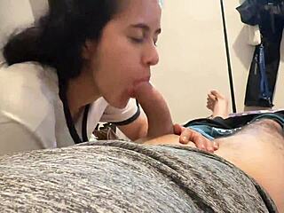 Stepdad, fill my mouth with your hot creamy leche!