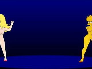 lisa simpson tina belcher and amy wong shake in daddy's cartoon dance