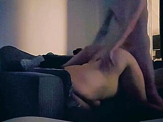 Horny Wife Moans Loud Getting Fucked Hard in Living Room!