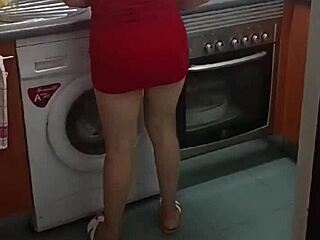 suegra's wet pussy for breakfast in kitchen quickie creampie