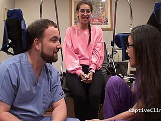 Behind Scenes Kitty Catherine Big Tits Nurse Latex Handcuffs Vibrator Hospital