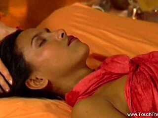 Indian couple indulges in oiled erotic body massage intimacy