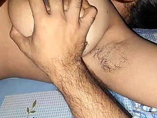 stepmom got horny sharing my bed at midnight cum drips