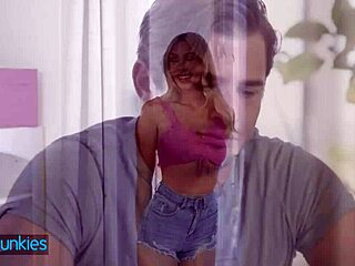 Step Bro Spots Sis Changing, She Begs For His Monster Cock Ride!