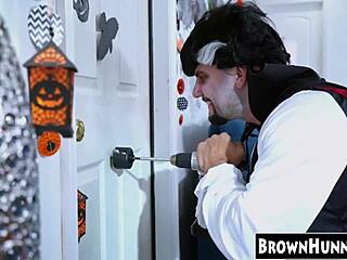 Halloween Treats Petite Chocolate Teen's Tight Pussy