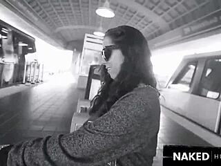 public blowjob clothed white girl train station bbc