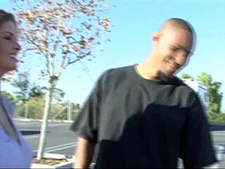 Step Mom's Huge Tits Squeezed by Black Hunter's Cock