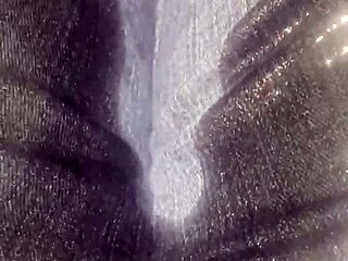 She desperately soaks her jeans