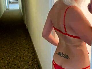 lisa flashes lingerie tattoo balcony tease